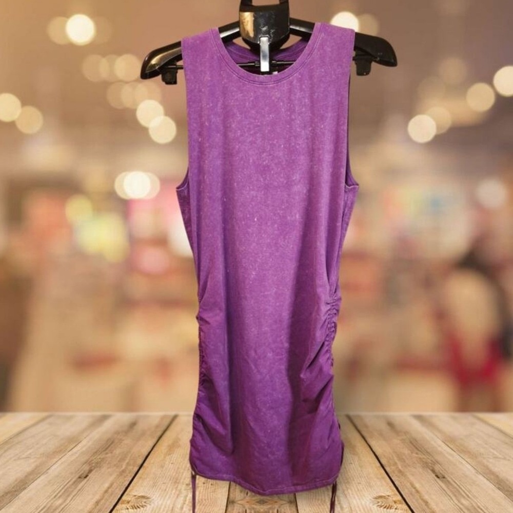 PINK Victoria's Secret Purple Ruched Tank Dress XL